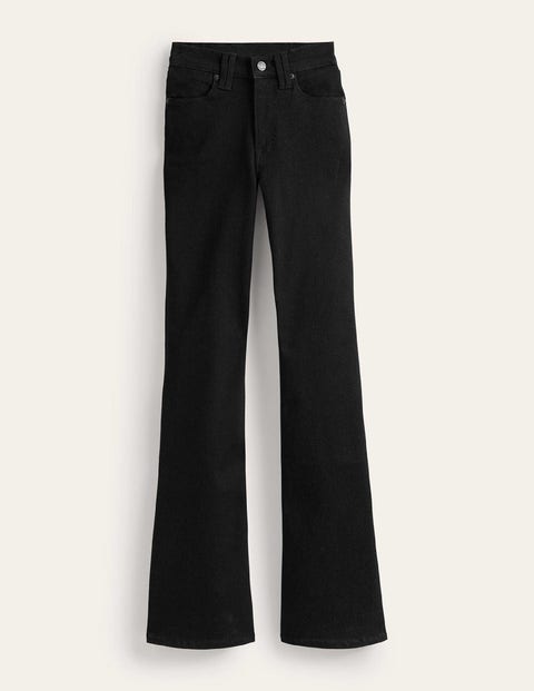 Finer Feelings Mid Rise Flare Jeans - Black Wash