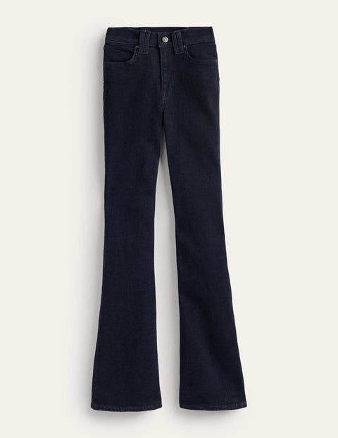 Mid Rise Slim Flare Jeans - Indigo Rinse | Boden US