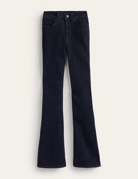 Boden Mid Rise Slim Flare Jeans Indigo Rinse Women