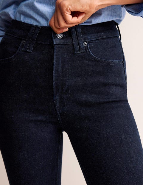 Mid Rise Slim Flare Jeans - Indigo Rinse