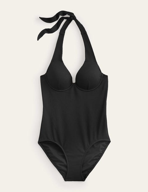 Enhancer Underwired Swimsuit Black Women Boden