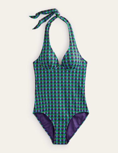 Enhancer Underwired Swimsuit Green Women Boden