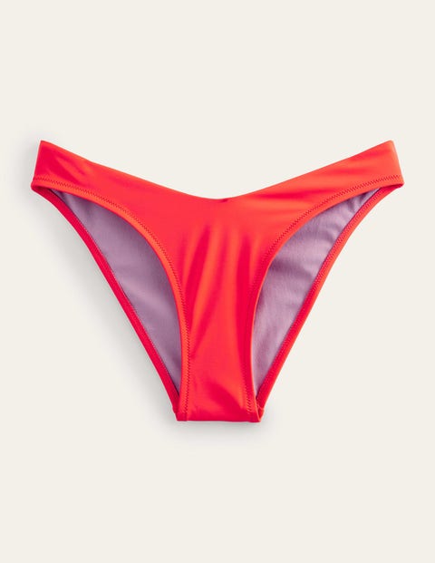 Curved-Top Bikini Bottoms Orange Women Boden