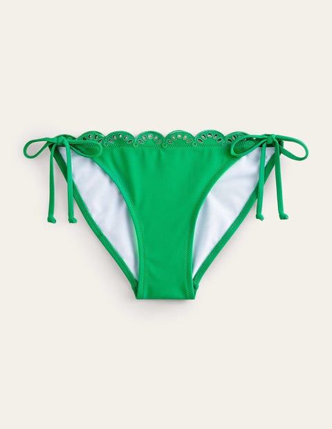 Broderie Bikini Bottoms Green Women Boden