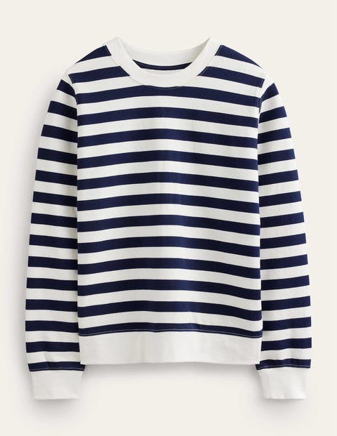 Deep Rib Boxy Sweatshirt Ivory Women Boden