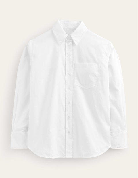 Connie Relaxed Cotton Shirt White Women Boden