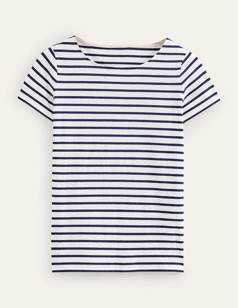 Ella Short Sleeve Breton Ivory Women Boden