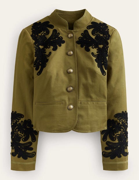 Warwick Embroidered Jacket Green Women Boden