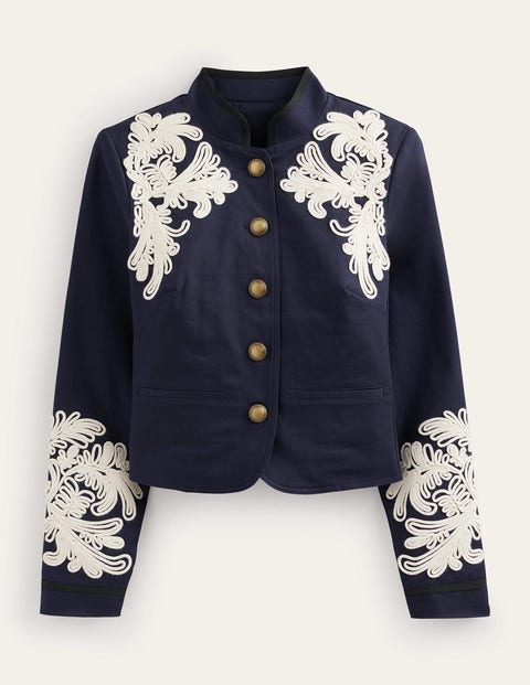 Warwick Embroidered Jacket Blue Women Boden