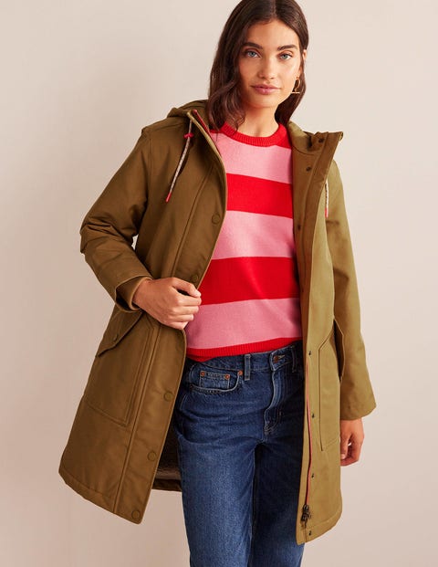 Boden Blue Belted Short Wrap Coat