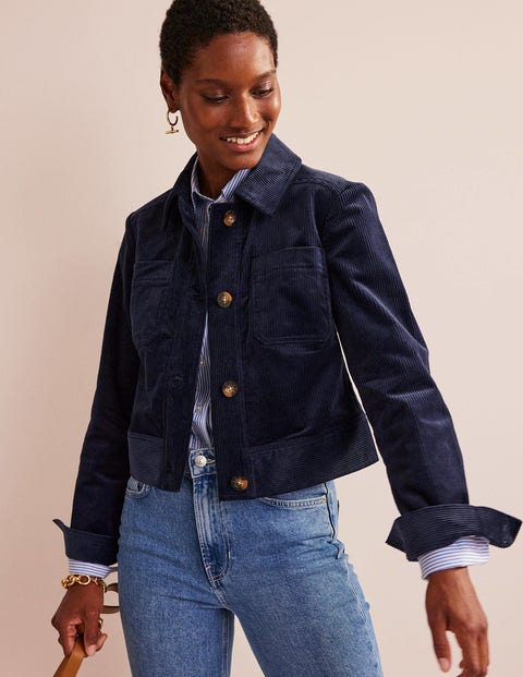 Corduroy Jacket - Navy | Boden US