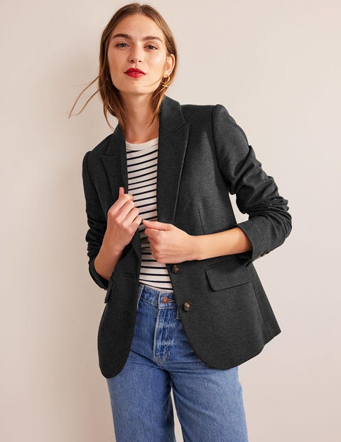 Marylebone Ponte Blazer - Charcoal Marl | Boden EU