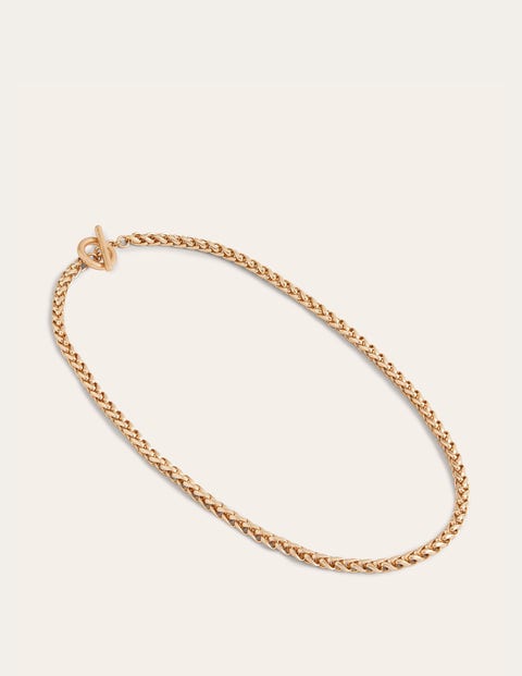 T Ring Clasp Chain Necklace Gold Women Boden
