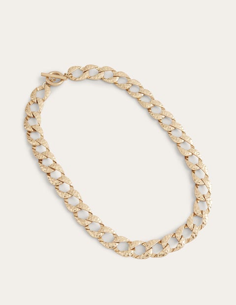 Hammered Chain Necklace Gold Women Boden