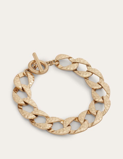 Hammered Flat Chain Bracelet Gold Women Boden