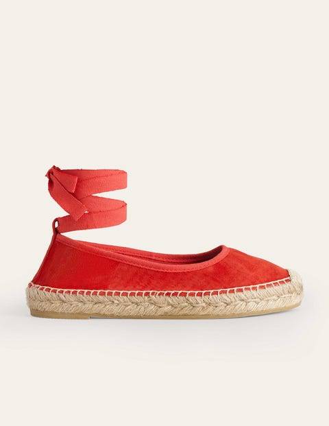 Ankle Tie Espadrilles Orange Women Boden