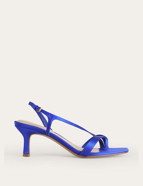 Boden Satin Low-heeled Sandals Bright Blue Women