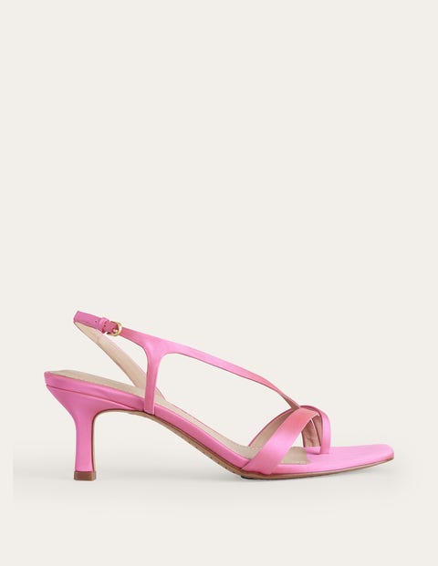 Boden Satin Low-heeled Sandals Festival Pink Women