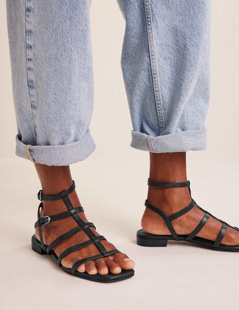 Leather Gladiator Sandals - Black | Boden UK