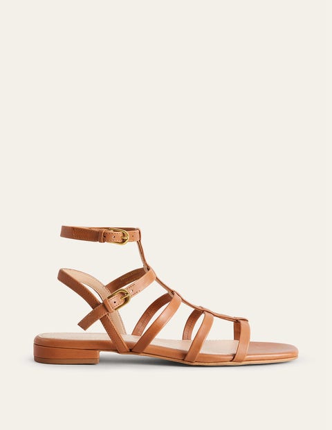 Leather Gladiator Sandals Brown Women Boden