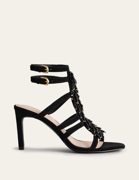 Nina Beaded Fringe Heeled Sandals