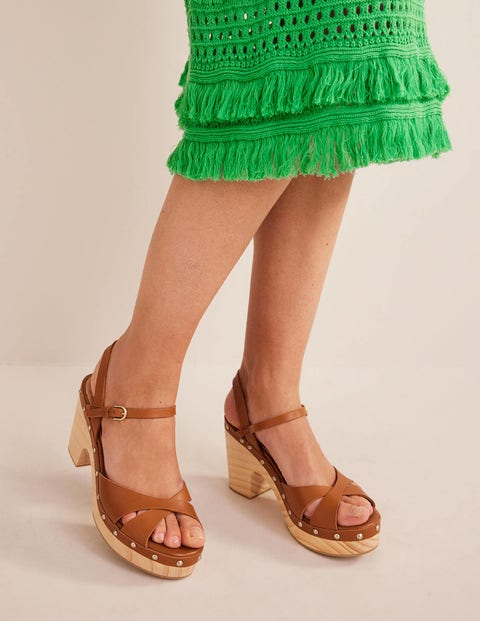 Rejina Pyo Ladies Brown Maya Clog Sandals, Brand Size 36 ( US Size 6 )  H190-PH - Shoes - Jomashop