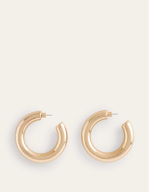 Boden Chunky Hoop Earrings Gold Women