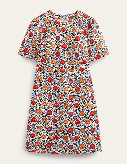 Cotton Mini Shift Dress Multicouloured Women Boden