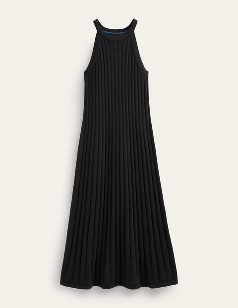 Sleeveless Knitted Midi Dress Black Women Boden