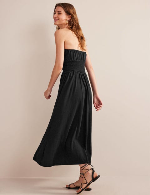 Twist Front Jersey Midi Dress - Black | Boden US