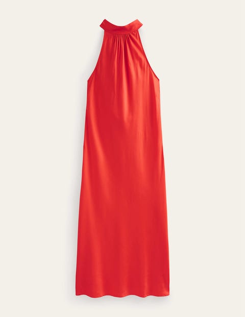 Tie Back Slip Midi Dress Red Women Boden
