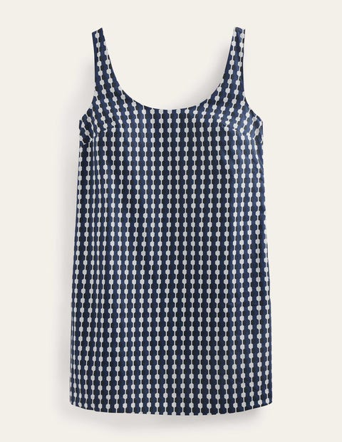 Boden Scoop Neck Shift Dress Navy, Geo Azure Women