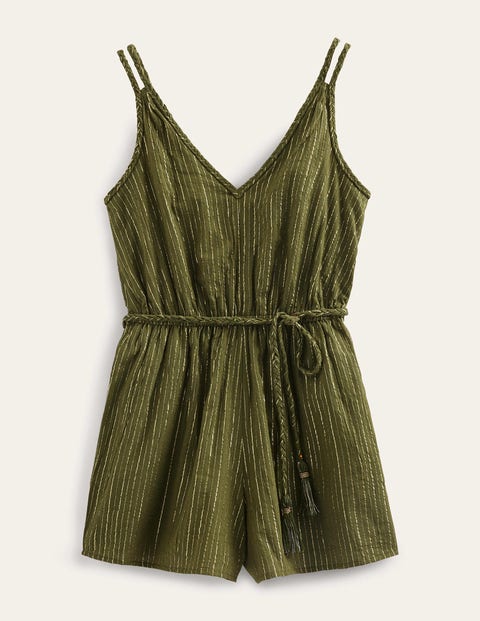 Grecian Playsuit Capulet Olive Women Boden, Capulet Olive