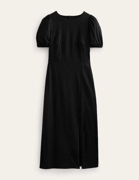 Back Detail Jersey Midi Dress Black Women Boden