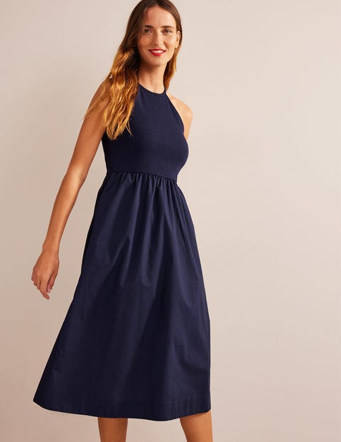 halter neck midi dress