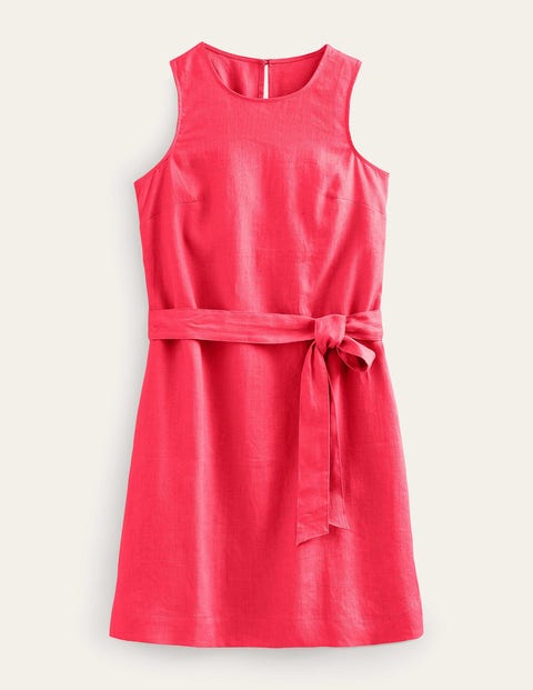 Sleeveless Linen Dress Coral Women Boden