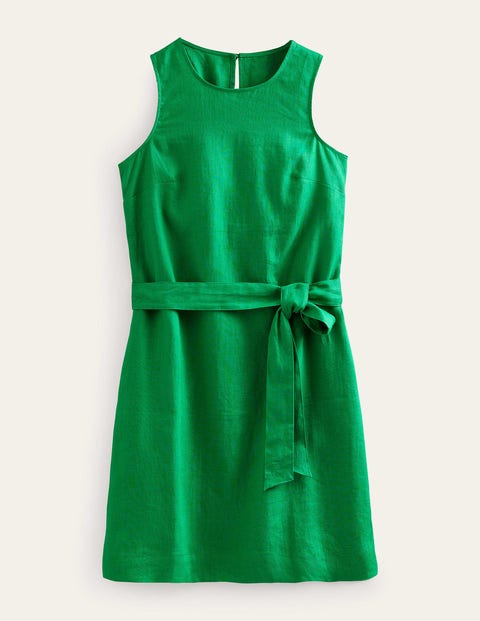 Sleeveless Linen Dress Green Women Boden