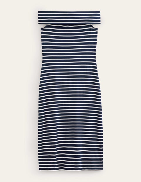 boden blue stripe dress Elodie Jersey Maxi Dress-Navy and Ivory Stripe