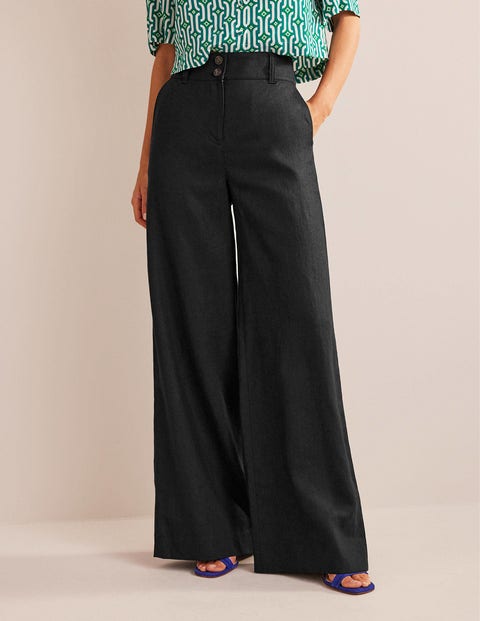 Highbury Linen Pants - Black