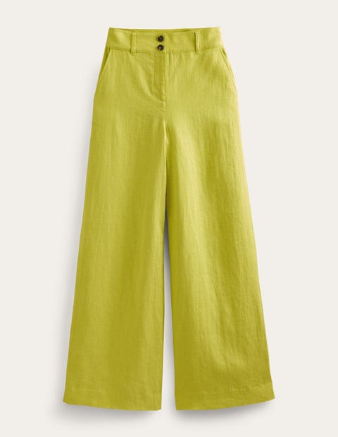 Highbury Linen Trousers Yellow Women Boden