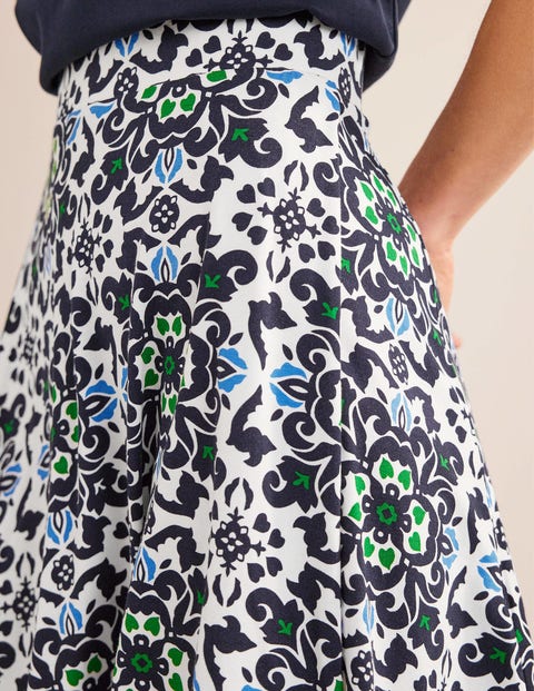 Jersey Wrap Mini Skirt - French Navy, Opulent Pome | Boden UK