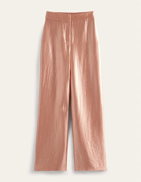 High Rise Palazzo Trousers Pink Women Boden