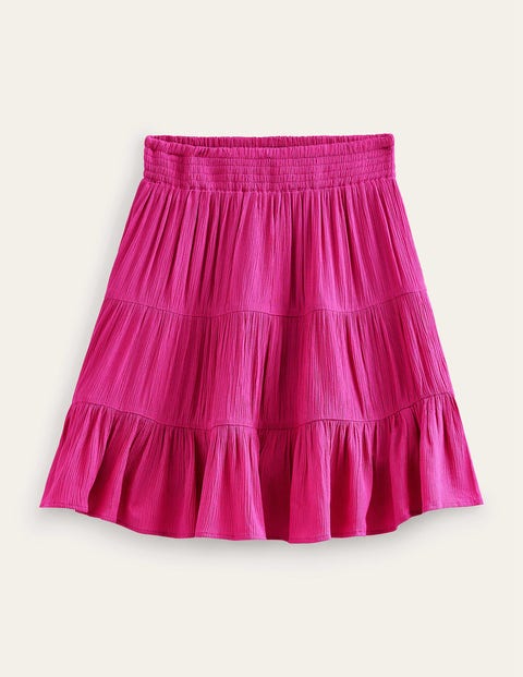 Crinkle Mini Skirt Pink Women Boden