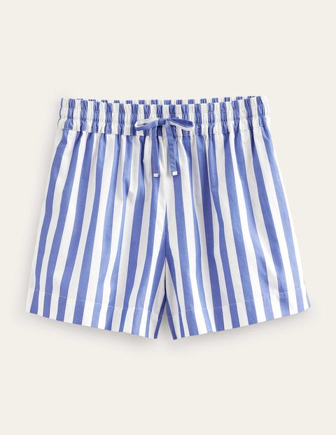 Cotton Pull-on Shorts Blue Women Boden