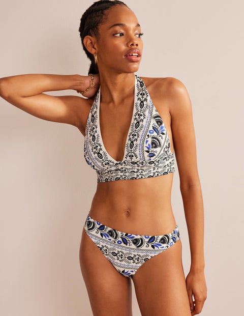 Bow Detail Halter Bikini - Ivory, Milos Bloom Boden