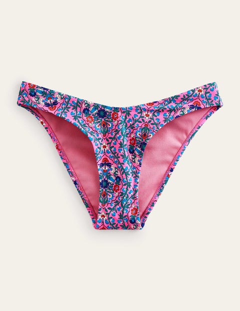 Curved-Top Bikini Bottoms Pink Women Boden