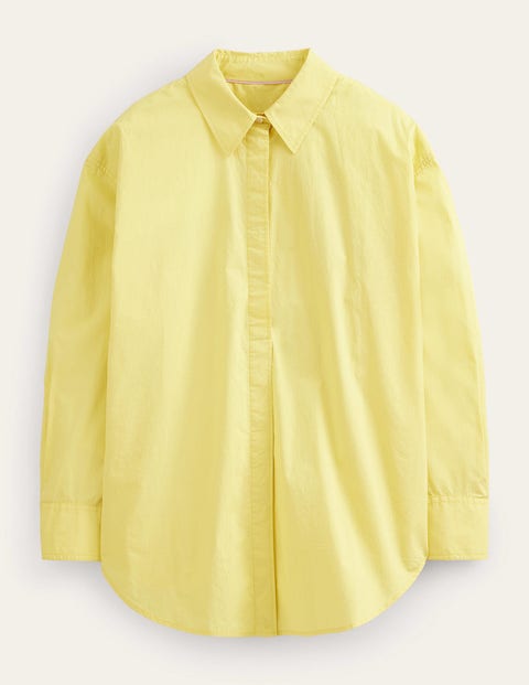 Oversized Cotton Shirt Yellow Women Boden