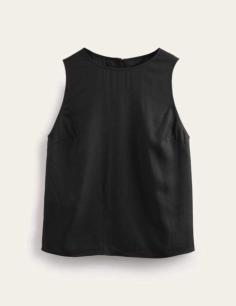 Silk Blend Shell Top Black Women Boden