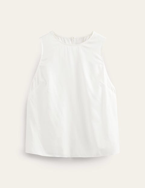 Silk Blend Shell Top - Ivory | Boden US
