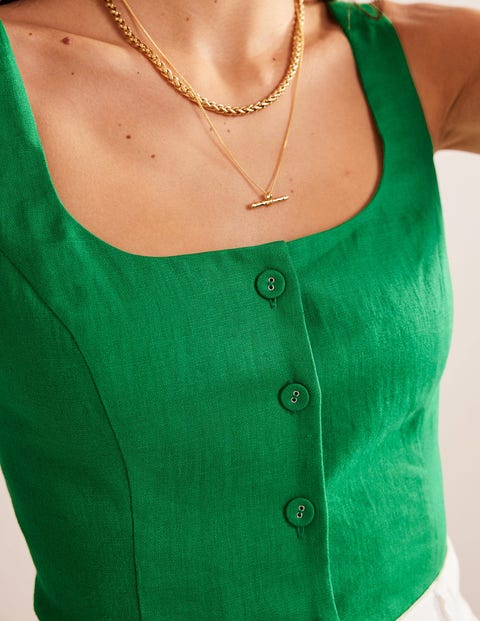 square neck button down top